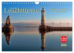 Leuchttürme – maritime Wegweiser in Deutschland (Wandkalender 2024 DIN A4 quer), CALVENDO Monatskalender von Roder,  Peter