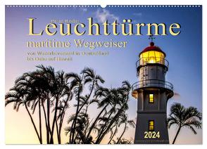 Leuchttürme – maritime Wegweiser (Wandkalender 2024 DIN A2 quer), CALVENDO Monatskalender von Roder,  Peter