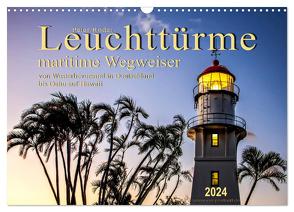 Leuchttürme – maritime Wegweiser (Wandkalender 2024 DIN A3 quer), CALVENDO Monatskalender von Roder,  Peter