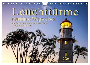 Leuchttürme – maritime Wegweiser (Wandkalender 2024 DIN A4 quer), CALVENDO Monatskalender von Roder,  Peter