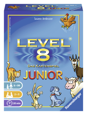 Ravensburger 20785 – Level 8 Junior, Kartenspiel ab 6 Jahren, Gesellschaftsspiel für 2-5 Spieler, Familienspiel, Junior Version von Armbruster,  Susanne