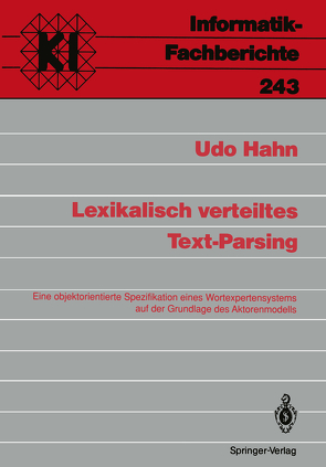 Lexikalisch verteiltes Text-Parsing von Hahn,  Udo