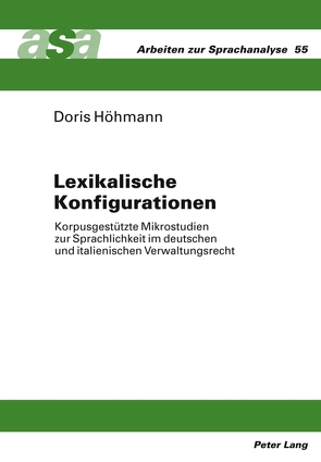 Lexikalische Konfigurationen von Höhmann,  Doris