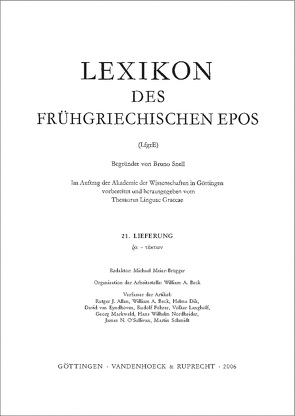 Lexikon des frühgriechischen Epos Lfg. 21 von Meier-Brügger,  Michael, Snell,  Bruno