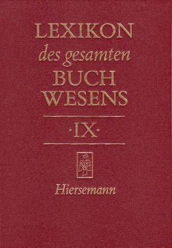 Lexikon des gesamten Buchwesens von Pflug,  Günther