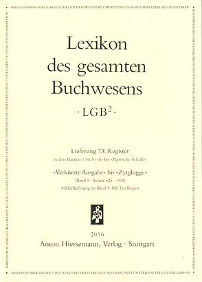 Lexikon des gesamten Buchwesens