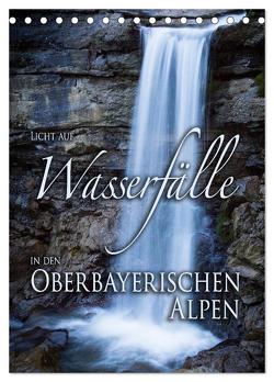 Licht auf Wasserfälle in den oberbayrischen Alpen (Tischkalender 2024 DIN A5 hoch), CALVENDO Monatskalender von Spörrer,  Stefan