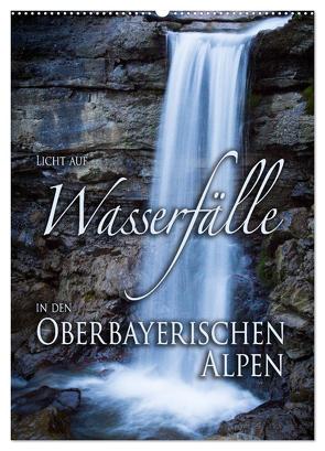 Licht auf Wasserfälle in den oberbayrischen Alpen (Wandkalender 2024 DIN A2 hoch), CALVENDO Monatskalender von Spörrer,  Stefan