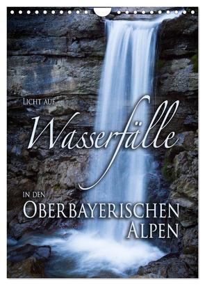 Licht auf Wasserfälle in den oberbayrischen Alpen (Wandkalender 2024 DIN A4 hoch), CALVENDO Monatskalender von Spörrer,  Stefan