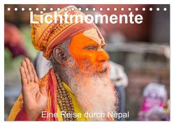 Lichtmomente – Eine Reise durch Nepal (Tischkalender 2024 DIN A5 quer), CALVENDO Monatskalender von Kraft,  Saskia