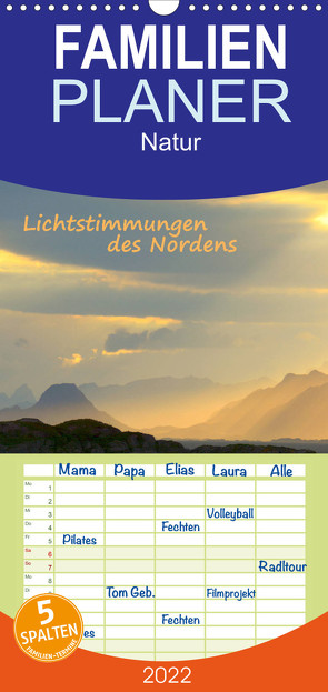 Familienplaner Lichtstimmungen des Nordens (Wandkalender 2022 , 21 cm x 45 cm, hoch) von GUGIGEI