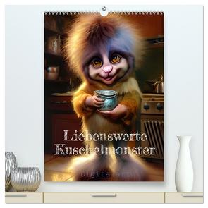 Liebenswerte Kuschelmonster – Digitalart (hochwertiger Premium Wandkalender 2024 DIN A2 hoch), Kunstdruck in Hochglanz von Illgen,  Cathrin