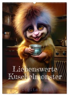 Liebenswerte Kuschelmonster – Digitalart (Wandkalender 2024 DIN A2 hoch), CALVENDO Monatskalender von Illgen,  Cathrin