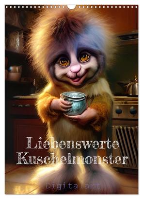 Liebenswerte Kuschelmonster – Digitalart (Wandkalender 2024 DIN A3 hoch), CALVENDO Monatskalender von Illgen,  Cathrin