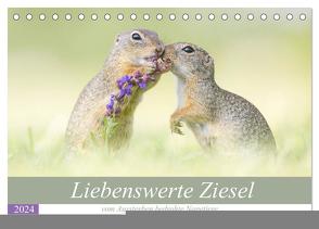 Liebenswerte Ziesel – vom Aussterben bedrohte Nagetiere (Tischkalender 2024 DIN A5 quer), CALVENDO Monatskalender von Petzl,  Perdita