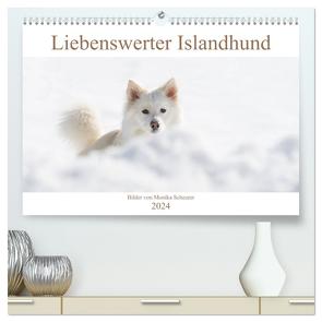 Liebenswerter Islandhund (hochwertiger Premium Wandkalender 2024 DIN A2 quer), Kunstdruck in Hochglanz von Scheurer,  Monika