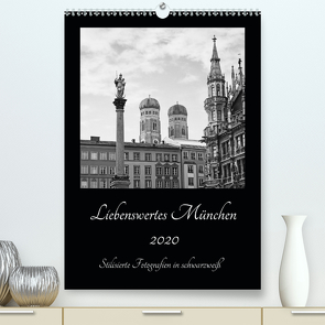 Liebenswertes München – Stilisierte Fotografien in schwarzweiß (Premium, hochwertiger DIN A2 Wandkalender 2020, Kunstdruck in Hochglanz) von SusaZoom