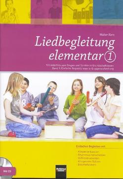 Liedbegleitung elementar 1. Heft und DVD von Kern,  Walter