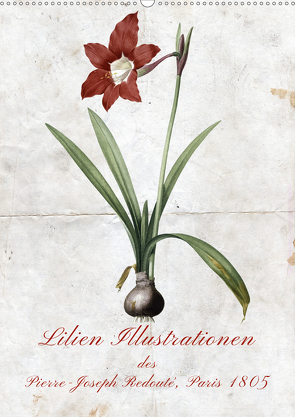 Lilien Illustrationen des Pierre-Joseph Redouté, Paris 1805 (Wandkalender 2021 DIN A2 hoch) von Bonheur18 Switzerland Marena Camadini,  Kavodedition