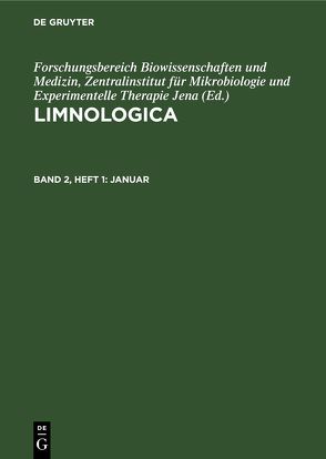 Limnologica / Januar von Akademie der Wissenschaften der DDR