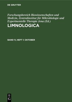 Limnologica / Oktober von Akademie der Wissenschaften der DDR