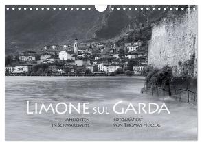 Limone sul Garda schwarzweiß (Wandkalender 2024 DIN A4 quer), CALVENDO Monatskalender von Herzog,  www.bild-erzaehler.com,  Thomas