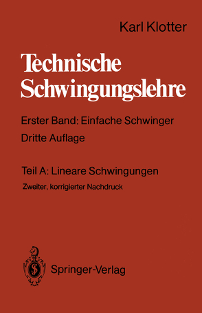 Lineare Schwingungen von Benz,  Günter