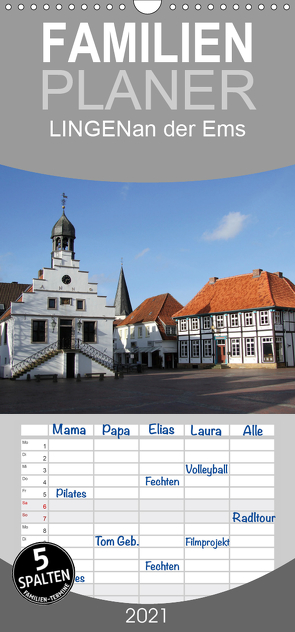 LINGEN an der Ems – Familienplaner hoch (Wandkalender 2021 , 21 cm x 45 cm, hoch) von SchnelleWelten