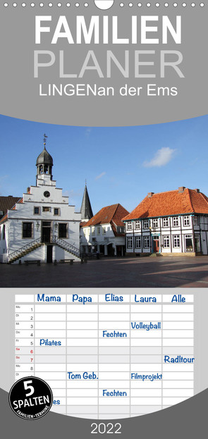 LINGEN an der Ems – Familienplaner hoch (Wandkalender 2022 , 21 cm x 45 cm, hoch) von SchnelleWelten