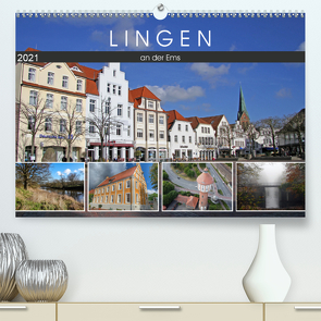 LINGEN an der Ems (Premium, hochwertiger DIN A2 Wandkalender 2021, Kunstdruck in Hochglanz) von SchnelleWelten