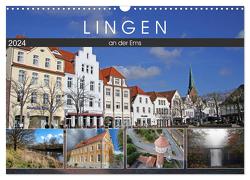 LINGEN an der Ems (Wandkalender 2024 DIN A3 quer), CALVENDO Monatskalender von SchnelleWelten,  SchnelleWelten