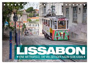 Lissabon – Eine Metropole, die vielseitiger kaum sein kann. (Tischkalender 2024 DIN A5 quer), CALVENDO Monatskalender von Freise,  Gunnar