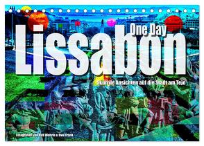 Lissabon One Day (Tischkalender 2024 DIN A5 quer), CALVENDO Monatskalender von Wehrle & Uwe Frank (Black&White Fotodesign),  Ralf