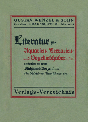 Literatur für Aquarien-, Terrarien- und Vogelliebhaber usw.