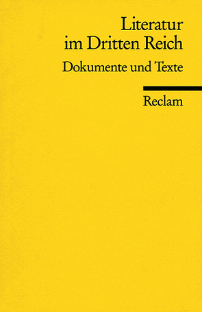 Literatur im Dritten Reich von Graeb-Könneker,  Sebastian