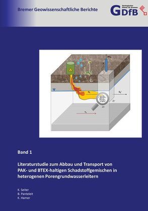 Literaturstudie zum Abbau und Transport von PAK- und BTEX-haltigen Schadstoffgemischen in heterogenen Porengrundwasserleitern von Geologischer Dienst für Bremen (GDfB), Hamer,  Kay, Panteleit,  Björn, Seiter,  Katherina