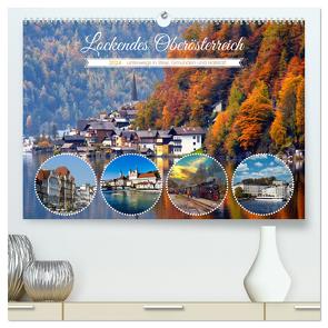 Lockendes Oberösterreich (hochwertiger Premium Wandkalender 2024 DIN A2 quer), Kunstdruck in Hochglanz von Huschka,  Klaus-Peter