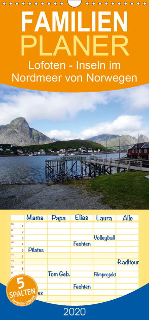 Lofoten – Inseln im Nordmeer von Norwegen – Familienplaner hoch (Wandkalender 2020 , 21 cm x 45 cm, hoch) von Bussenius,  Beate