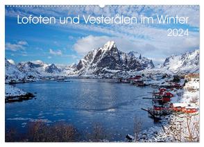 Lofoten und Vesterålen im Winter (Wandkalender 2024 DIN A2 quer), CALVENDO Monatskalender von Haardiek,  Clemens