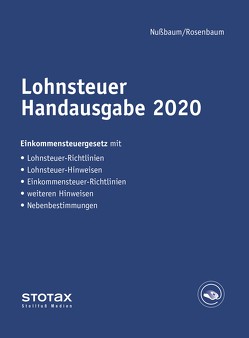 Lohnsteuer Handausgabe 2020 von Brachmann,  Anke, Nußbaum,  Sabine