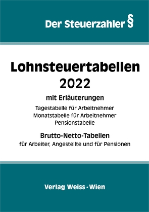 Lohnsteuertabellen 2022 von Zsifkovits,  Robert