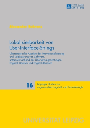 Lokalisierbarkeit von User-Interface-Strings von Behrens,  Alexander