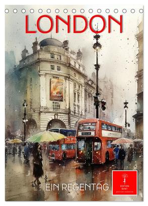 London – ein Regentag (Tischkalender 2024 DIN A5 hoch), CALVENDO Monatskalender von Roder,  Peter