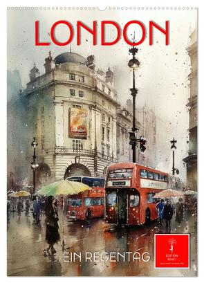 London – ein Regentag (Wandkalender 2024 DIN A2 hoch), CALVENDO Monatskalender von Roder,  Peter