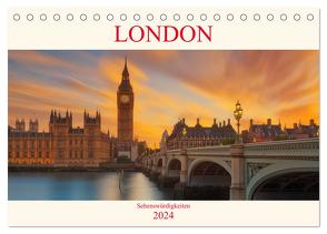 London Sehenswürdigkeiten (Tischkalender 2024 DIN A5 quer), CALVENDO Monatskalender von Sitzwohl/Delfinophotography,  Bernhard