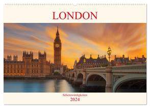 London Sehenswürdigkeiten (Wandkalender 2024 DIN A2 quer), CALVENDO Monatskalender von Sitzwohl/Delfinophotography,  Bernhard