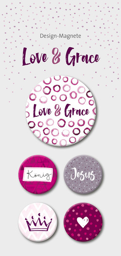 Love & Grace (5er-Magnet-Set)