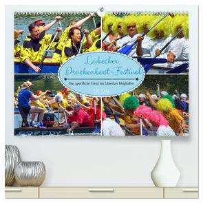 Lübecker Drachenboot Festival – Das sportliche Event im Lübecker Klughafen (hochwertiger Premium Wandkalender 2024 DIN A2 quer), Kunstdruck in Hochglanz von Felix,  Holger