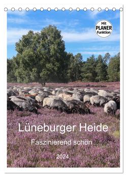 Lüneburger Heide – Faszinierend schön (Tischkalender 2024 DIN A5 hoch), CALVENDO Monatskalender von Nack,  Heike