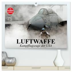 Luftwaffe. Kampfflugzeuge der USA (hochwertiger Premium Wandkalender 2024 DIN A2 quer), Kunstdruck in Hochglanz von Stanzer,  Elisabeth